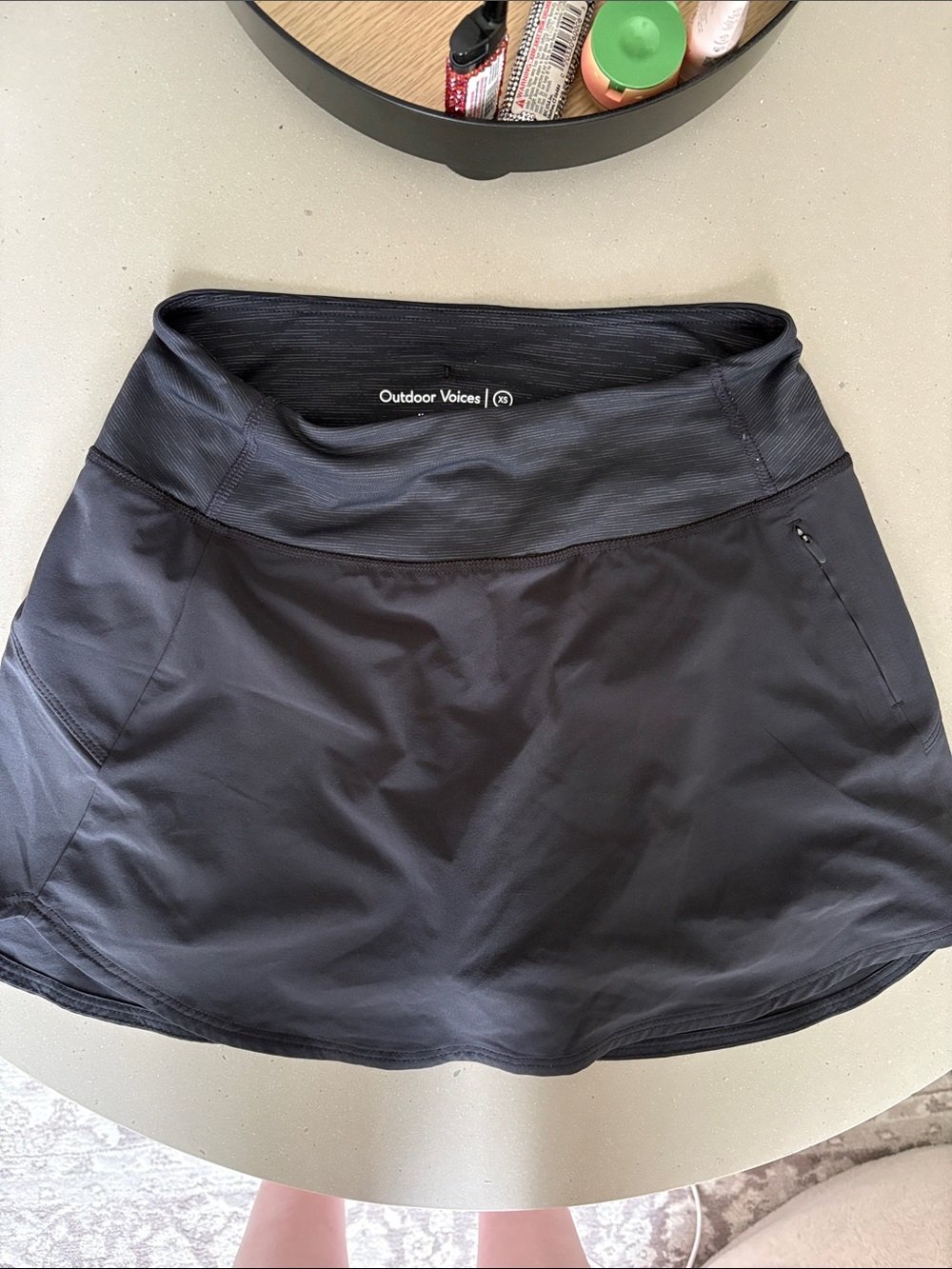 Outdoor Voices Black Active Skort with Side Pocket